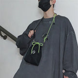 Unique Drawstring Bucket Bag Light Casual Shoulder Bag Mini Phone Bag