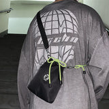 Unique Drawstring Bucket Bag Light Casual Shoulder Bag Mini Phone Bag