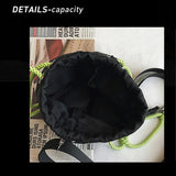 Unique Drawstring Bucket Bag Light Casual Shoulder Bag Mini Phone Bag