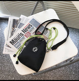 Unique Drawstring Bucket Bag Light Casual Shoulder Bag Mini Phone Bag