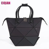 Women Geometry Handbag Hologram Laser Folding Totes Large Capacity Casual Totes