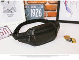 Men's Leather Waist Pack Travel Chest Bag Phone Crossbody Bag SH02