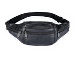 Men's Leather Waist Pack Travel Chest Bag Phone Crossbody Bag SH02