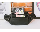 Men's Leather Waist Pack Travel Chest Bag Phone Crossbody Bag SH02