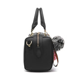 Women PU Leather Handbag Messenger Shoulder Bag with Artificial Flower ZJS01