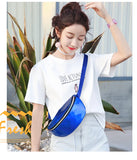 Women's Geometric Waist Bag Fanny Pack Laser Chest Phone Pouch