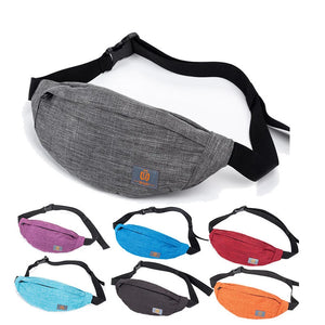 Canvas Waist Bag Fanny Pack Travel Belt Bag Pouch Sports Bum Bag