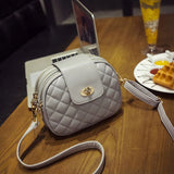 Women Shoulder Bag Rhombic Handbags Purse Chain Leather Small