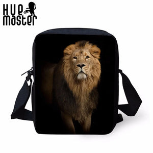 HUE MASTER Lion Print Messenger Bag for Men