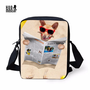 HUE MASTER Dog Print Messenger Bag for Women Men Kids Boys Girls