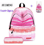 Universe Space Unicorn Backpack & Drawstring Bag 3pcs Set