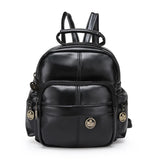 HUIMENG PU Leather Backpack for Girls - School Laptop College Bag