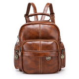 HUIMENG PU Leather Backpack for Girls - School Laptop College Bag