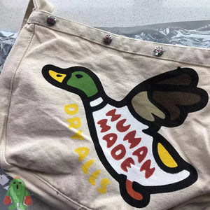 Japanese Duck Shoulder Messenger Bag Retro Canvas Tote Couple Casual Bags