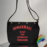 Canvas Casual Bag Men Women Single Shoulder Letter Messenger Bag