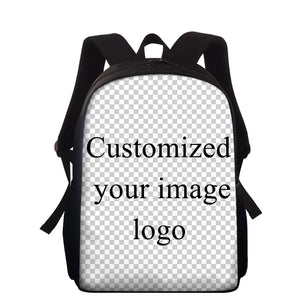 15inch 3D Cat Print Kids Backpacks School Bags for Teen Boys Girls
