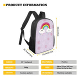15inch School Bags For Boys Girls Maple Leaf Rainbow Printed Backpack