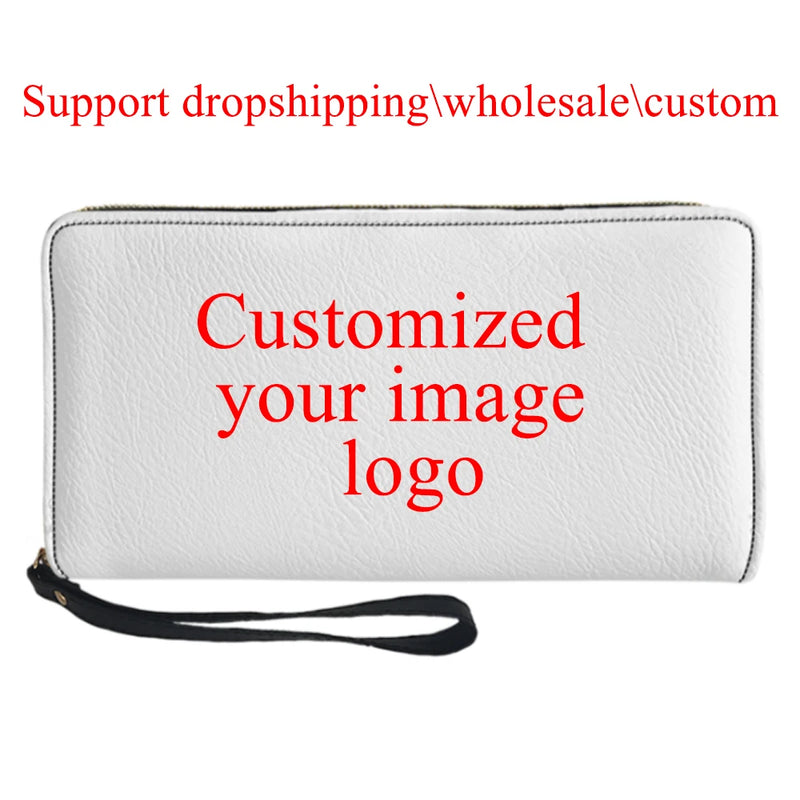 Hawaii Flower Print Long Zipper Wallet Ladies Clutch Bag
