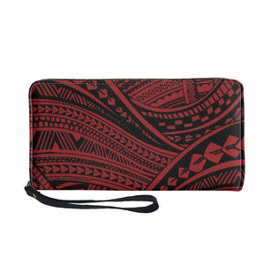 Hawaii Flower Print Long Zipper Wallet Ladies Clutch Bag