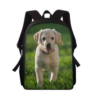 15 Inch Dog Printed School Bag Children Backpack Orthopedic Student Book Bag