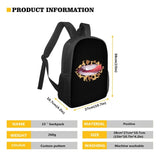 Leopard Lip Print School Backpack Women Shoulder Bag Eco Friendly