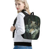 Wolf School Bags For Kids 15inch Backpack Student Boys Satchel