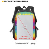 Rainbow Print Backpack for Teens School Children Kid Book Bag