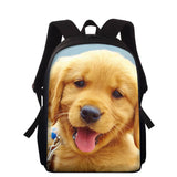 Kids Cartoon Dog Puppy Backpack For Girls Pug Golden Retriever Boys Bag