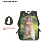 Rabbit Horse Print School Bags 15inch Kids Schoolbags