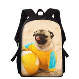 Pug Dog Backpack for Kids Boys Girls School Bags