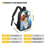 Music Note Print Backpack for Kids Schoolbag Teen Boys Girls Book Bag