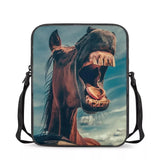 Funny Horse Print Women Shoulder Bag Puppy Dog Husky Messenger Bags