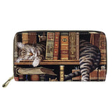 Women Money Bag Purse Organizer Small Wallet Art Cat Print