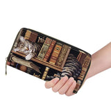 Women Money Bag Purse Organizer Small Wallet Art Cat Print