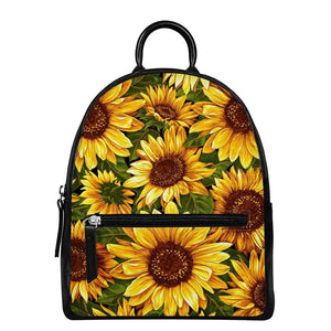 Women Backpack Sunflower Floral Print Outdoor Shopping Bagpack