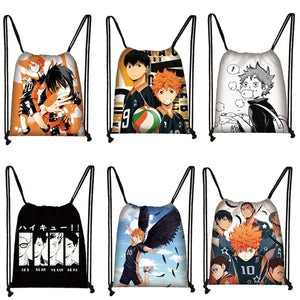 Haikyuu! Aoba Johsai Print Drawstring Bag Daypack Travel Bag Small Backpack