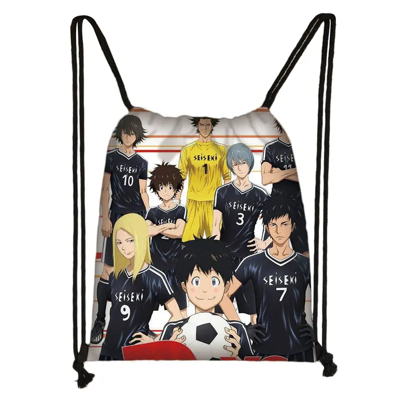Haikyuu! Aoba Johsai Print Drawstring Bag Daypack Travel Bag Small Backpack