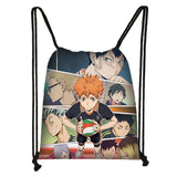 Haikyuu! Aoba Johsai Print Drawstring Bag Daypack Travel Bag Small Backpack