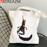 Haikyuu Cotton Reusable Shopper Bag Reciclaje Sac Toile