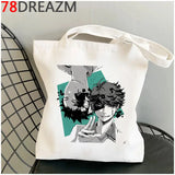Haikyuu Cotton Reusable Shopper Bag Reciclaje Sac Toile