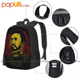Haile Selassie Portrait Lion Of Judah Ethiopia Rastafari Backpack