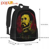 Haile Selassie Portrait Lion Of Judah Ethiopia Rastafari Backpack