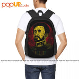 Haile Selassie Portrait Lion Of Judah Ethiopia Rastafari Backpack