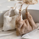 Plush Hairy Bag Women's High-Capacity Autumn Winter Shoulder Messenger