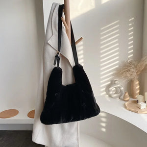 Plush Hairy Bag Women's High-Capacity Autumn Winter Shoulder Messenger