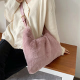 Plush Hairy Bag Women's High-Capacity Autumn Winter Shoulder Messenger