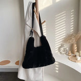 Plush Hairy Bag Women's High-Capacity Autumn Winter Shoulder Messenger