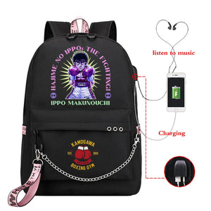 Hajime No Ippo Backpacks Harajuku KGB Schoolbags Anime Casual Backpacks