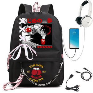 Hajime No Ippo Anime School Backpacks - Hot Harajuku KGB Shoulder Bags