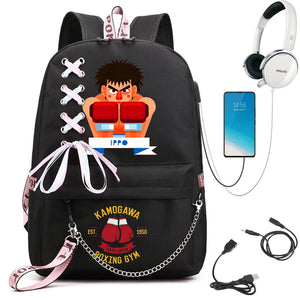 Hajime No Ippo Anime School Backpacks - Hot Harajuku KGB Shoulder Bags